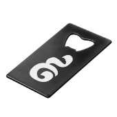 Cambodjaans nummer 9 / Nine / ៩ (Pram Buen) Khmer Creditkaart Flessenopener (Voorkant Gekanteld)