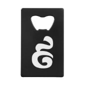 Cambodjaans nummer 9 / Nine / ៩ (Pram Buen) Khmer Creditkaart Flessenopener (Achterkant)