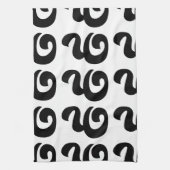 Cambodjaans nummer 9 / Nine / ៩ (Pram Buen) Khmer Theedoek (Verticaal)