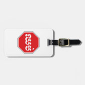 Cambodjaans STOP-teken ⚠ CHHOP Khmer Bagagelabel (Voorkant horizontaal)