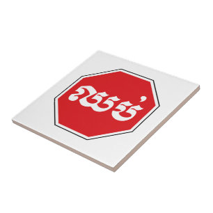 Cambodjaans STOP-teken ⚠ CHHOP Khmer Tegeltje