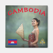 Cambodjaanse fotomagneet magneet (Voorkant)