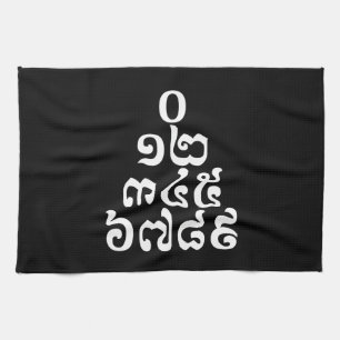 Cambodjaanse Getallenpiramide - 0 12 345 6789 Khme Theedoek