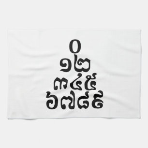 Cambodjaanse Getallenpiramide - 0 12 345 6789 Khme Theedoek