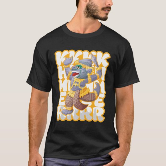 Cambodjaanse Khmer Angkor Hanuman Monkey King Love T-shirt (Voorkant)