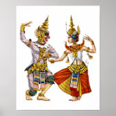 Cambodjaanse Khmer Apsara Dans Poster (Voorkant)