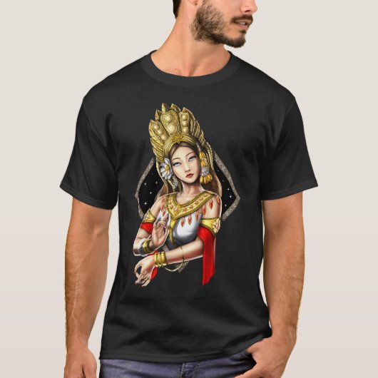 Cambodjaanse Khmer Apsara-danser T-shirt (Voorkant)