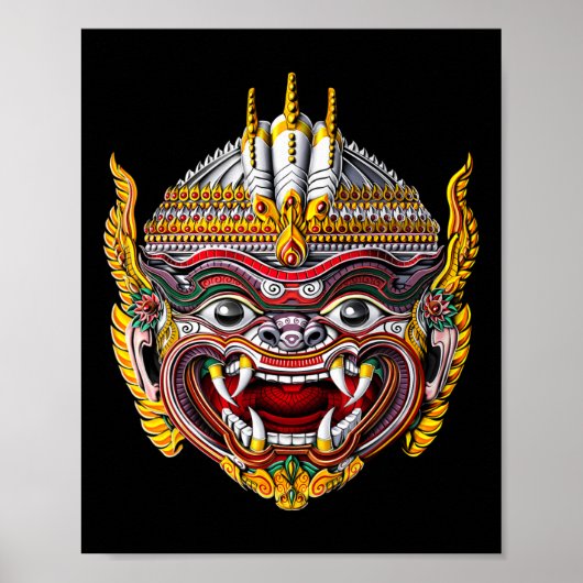 Cambodjaanse Khmer Hanuman Reamker traditionele da Poster (Voorkant)