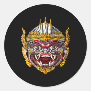 Cambodjaanse Khmer Hanuman Reamker traditionele da Ronde Sticker