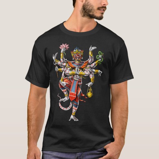 Cambodjaanse Khmer Hanuman T-shirt (Voorkant)