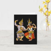 Cambodjaanse Khmer traditionele dans Apsara Cambod Kaart (Gele Bloem)