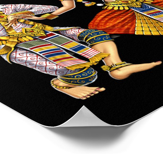Cambodjaanse Khmer traditionele dans Apsara Cambod Poster (Hoek)