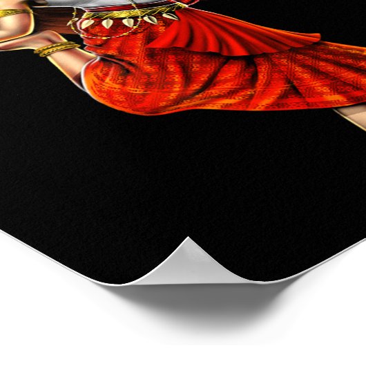 Cambodjaanse Khmer traditionele dans meisje Apsara Poster (Hoek)