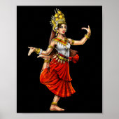 Cambodjaanse Khmer traditionele dans meisje Apsara Poster (Voorkant)