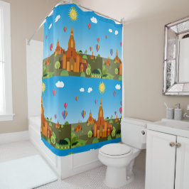 Cambodjaanse tempels douchegordijn