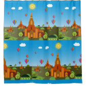 Cambodjaanse tempels douchegordijn (Voorkant)