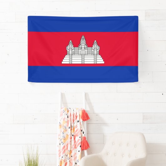 Cambodjaanse vlag Banner (Insitu)