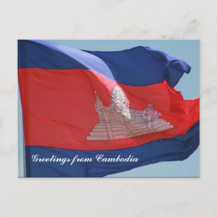 cambodjaanse vlag briefkaart