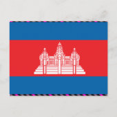 Cambodjaanse vlag briefkaart (Voorkant)
