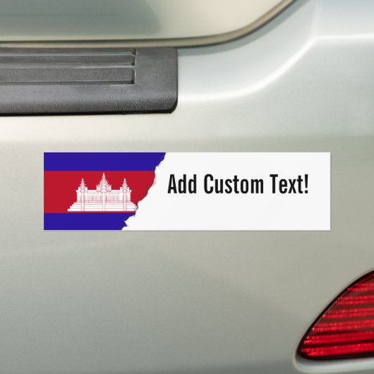 Cambodjaanse vlag bumpersticker (Op auto)