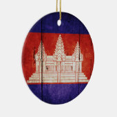 Cambodjaanse vlag; Cambodjaans; Khmer Keramisch Ornament (Rechts)