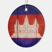 Cambodjaanse vlag; Cambodjaans; Khmer Keramisch Ornament (Links)