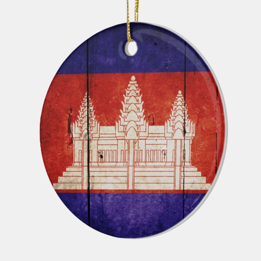 Cambodjaanse vlag; Cambodjaans; Khmer Keramisch Ornament (Links)