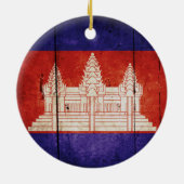 Cambodjaanse vlag; Cambodjaans; Khmer Keramisch Ornament (Achterkant)