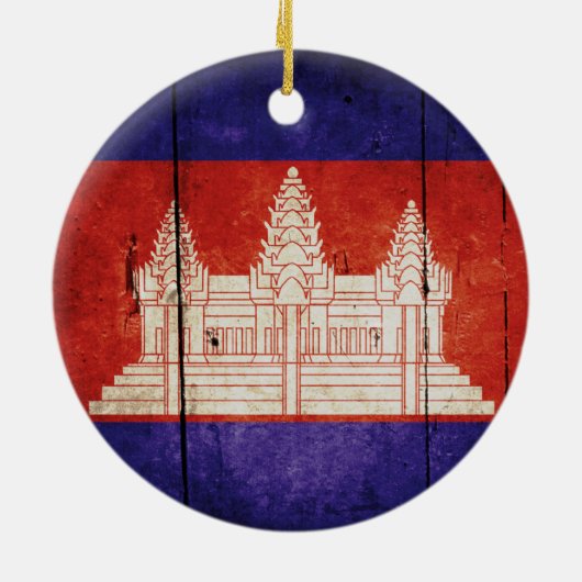 Cambodjaanse vlag; Cambodjaans; Khmer Keramisch Ornament (Achterkant)