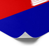 Cambodjaanse vlag; Cambodjaans Poster (Hoek)