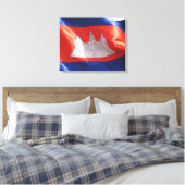cambodjaanse vlag canvas afdruk (Insitu (Slaapkamer))