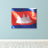 cambodjaanse vlag canvas afdruk (Insitu (Houten vloer))