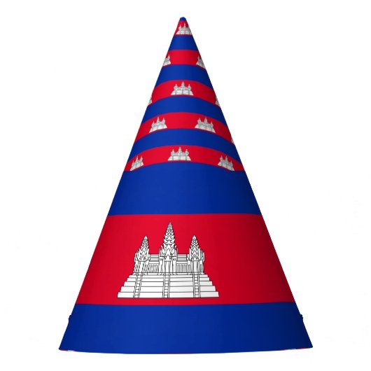 Cambodjaanse vlag feesthoedjes (Voorkant)