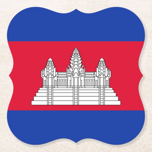 Cambodjaanse vlag kartonnen onderzetters (Voorkant)