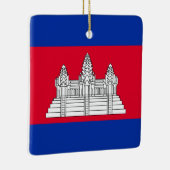 Cambodjaanse vlag keramisch ornament (Rechts)