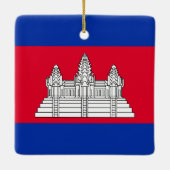 Cambodjaanse vlag keramisch ornament (Achterkant)