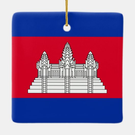 Cambodjaanse vlag keramisch ornament (Achterkant)