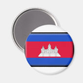 Cambodjaanse vlag magneet (Voorkant / Achterkant)