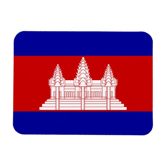 Cambodjaanse vlag magneet (Horizontaal)