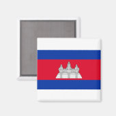 Cambodjaanse vlag magneet (Voorkant / Achterkant)