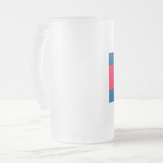 Cambodjaanse vlag matglas bierpul (Voorkant links)