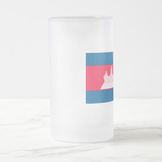 Cambodjaanse vlag matglas bierpul (Center)