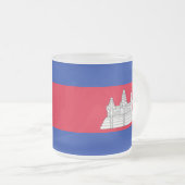 Cambodjaanse vlag matglas koffiemok (Voorkant rechts)