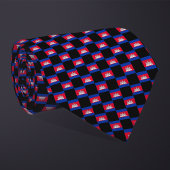 Cambodjaanse vlag patroon geruit stropdas