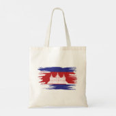 Cambodjaanse vlag-penseelkunst tote bag (Achterkant)