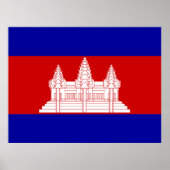 Cambodjaanse vlag poster (Voorkant)
