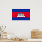 Cambodjaanse vlag poster (Keuken)