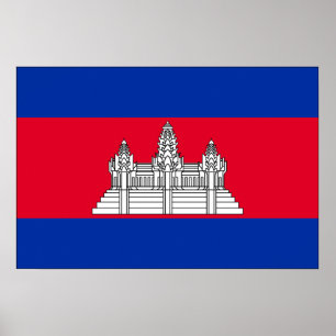 Cambodjaanse vlag poster