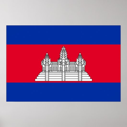 Cambodjaanse vlag poster (Voorkant)