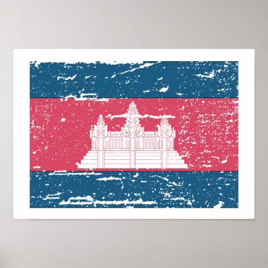  Cambodjaanse vlag Poster (Voorkant)